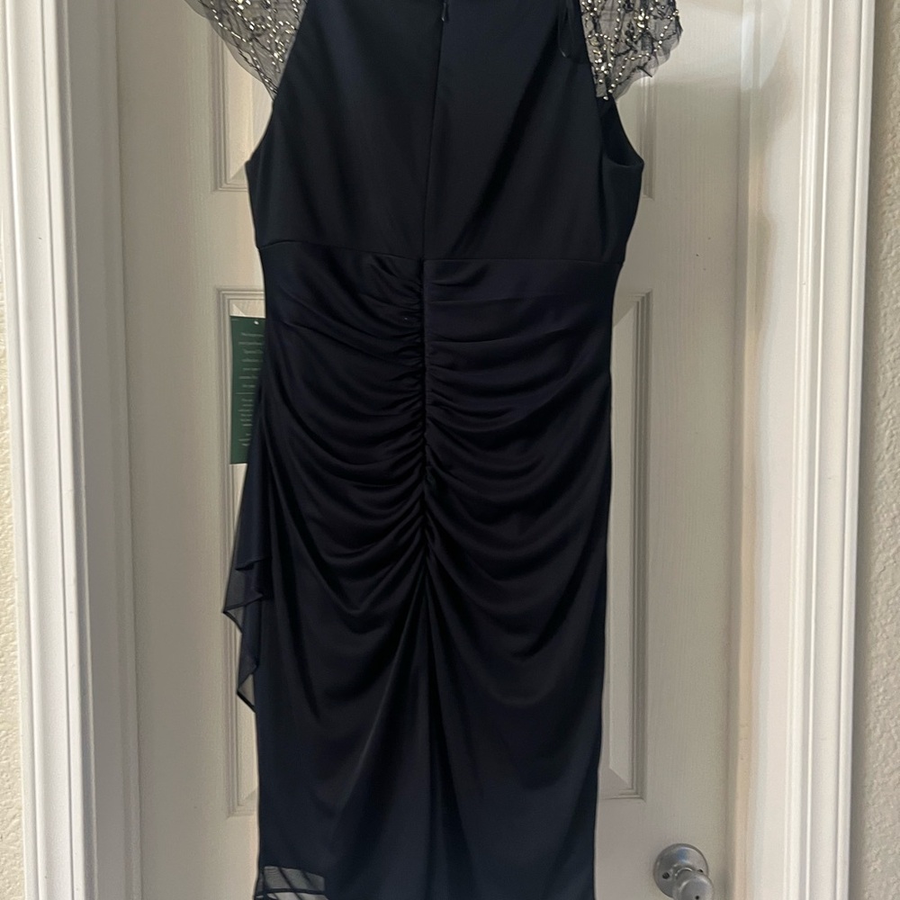Pretty navy blue beaded dress size 12
